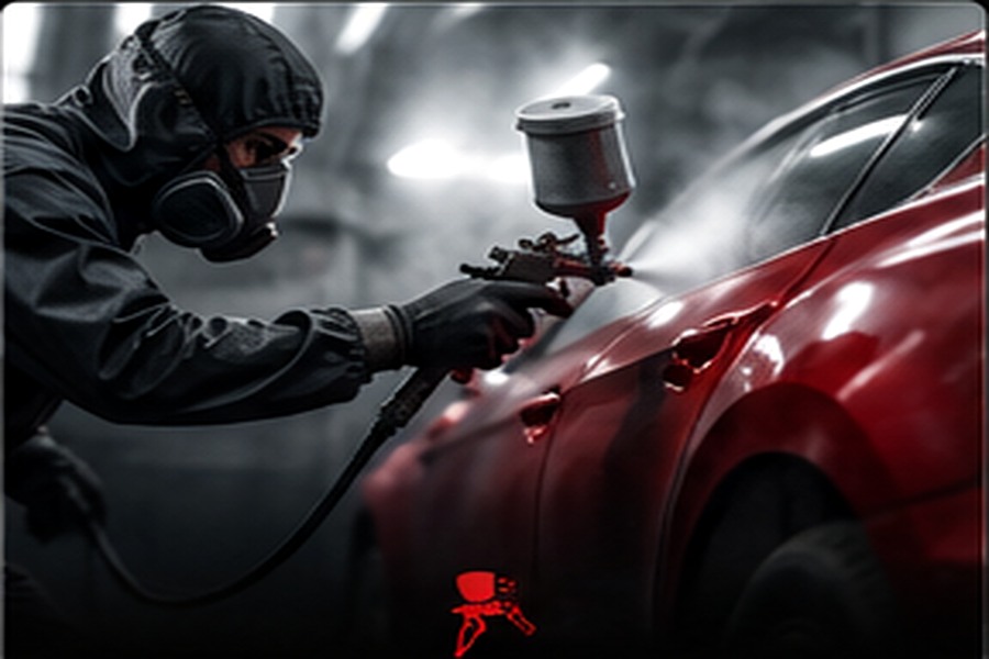 Generated paint and body work service artwork