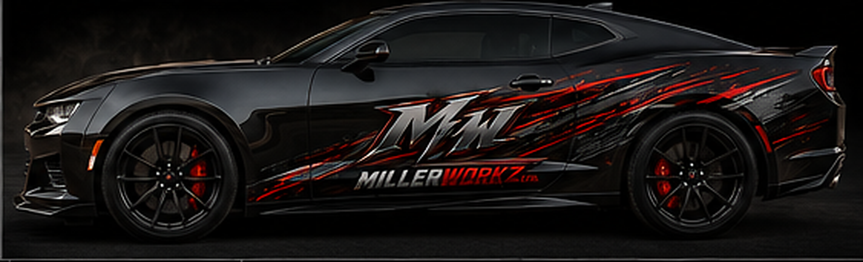 MillerWorkz Camaro side graphic design